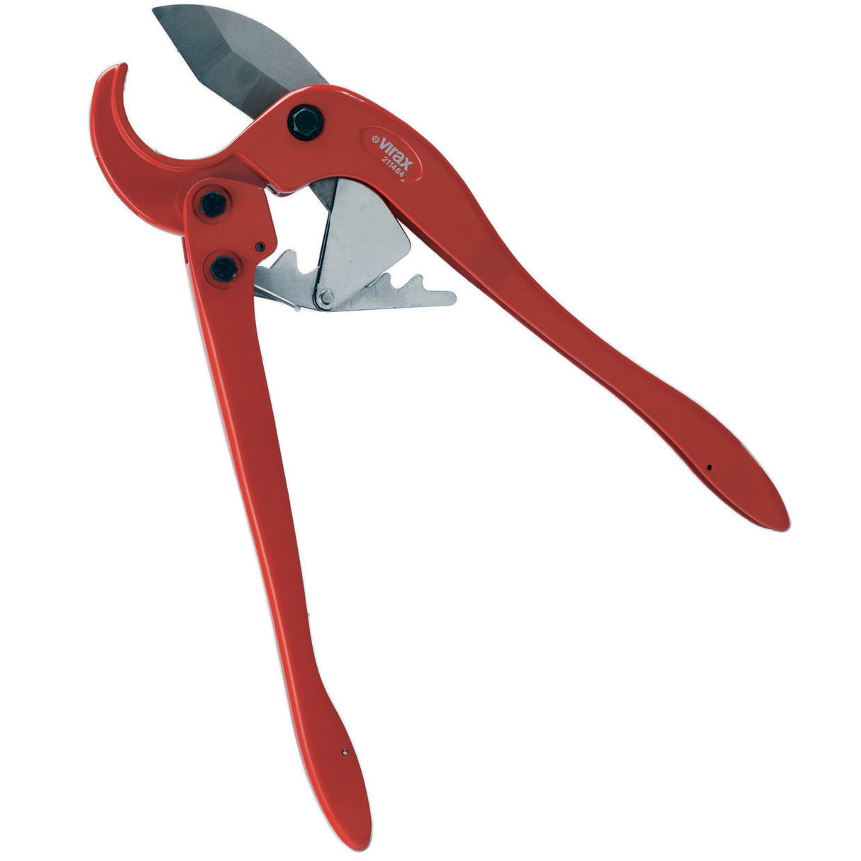 Coupe-tube Virax, outil rouge pour plomberie, marque Virax, type coupe-tube, couleur rouge.
