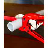 Pince coupe-tube rouge Virax pour tubes PVC, outil de plomberie
