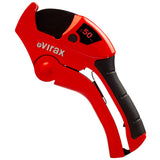 Coupe-tube Virax rouge et noir pour tubes jusqu’à 50 mm, outil de plomberie.