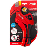 Coupe-tube Virax, outil de plombier, rouge et noir, pour tubes plastiques jusqu'à 50 mm.