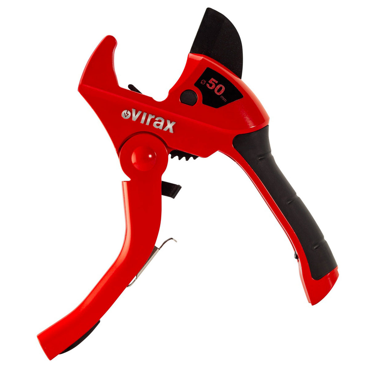 Coupe-tube Virax rouge et noir, outil de plomberie, poignée ergonomique