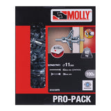 Molly PRO-PACK 100 chevilles métalliques à expansion Ø 5 x 36 mm avec vis M5 - Mister PRO