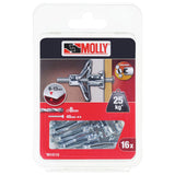 Molly Chevilles métalliques à expansion Ø 4 x 33 mm avec vis M4 à tête cylindrique - Mister PRO