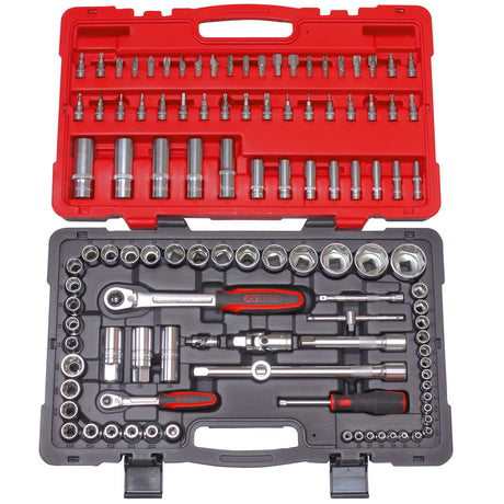 Coffret douilles et accessoires ULTIMATE 1/4'' - 1/2'', 111 pièces - Mister PRO