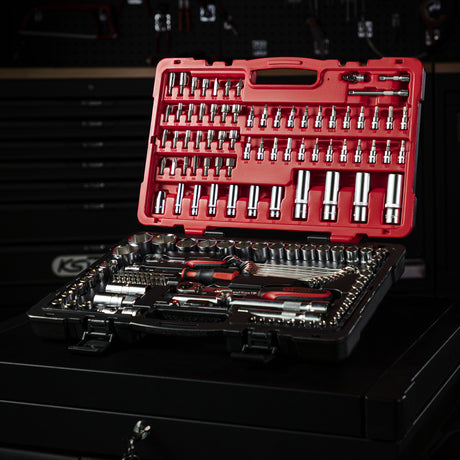 Coffret douilles et accessoires ULTIMATE 1/4'' -1/2'', 151 pièces - Mister PRO