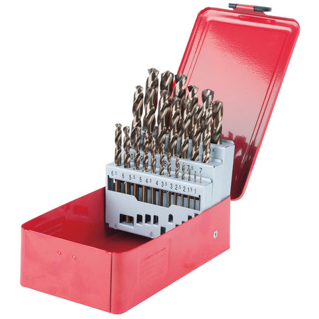 Coffret de 25 forets HSS-Co au cobalt, Ø1,0-13,0 mm - Mister PRO