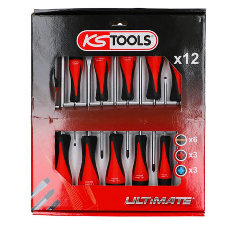Jeu de 12 tournevis ULTIMATE, Fente - PH - PZ - Mister PRO