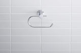 Porte-papier toilette Grohe mural, argent, accessoire salle de bain chromé, design moderne.