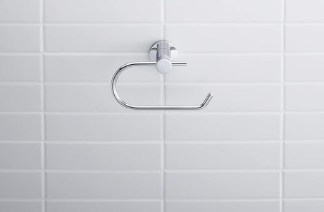 Porte-papier toilette Grohe mural, argent, accessoire salle de bain chromé, design moderne.