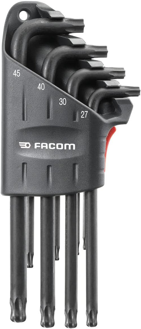 Jeu de clés Torx noires Facom, outil d’outillage manuel avec support plastique.