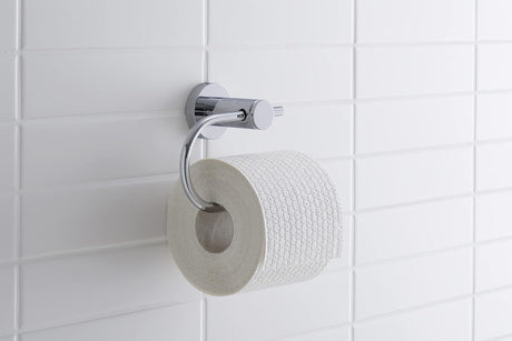 Porte-papier toilette Grohe mural chromé, accessoire salle de bain, couleur argentée