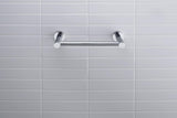 Porte-serviettes Grohe mural en inox chromé, accessoire salle de bain couleur argenté.