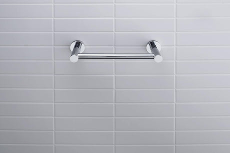 Porte-serviettes Grohe mural en inox chromé, accessoire salle de bain couleur argenté.