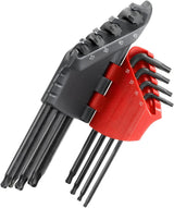 Jeu de clés Facom, type Torx, couleur noire et rouge, tailles variées visibles.