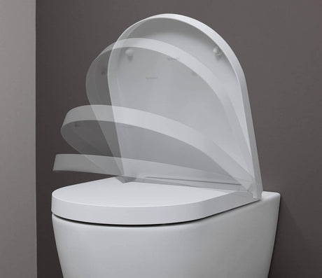 Cuvette WC suspendu compact sans bride DURAVIT ME by Starck, design moderne et épuré pour salle de bain élégante