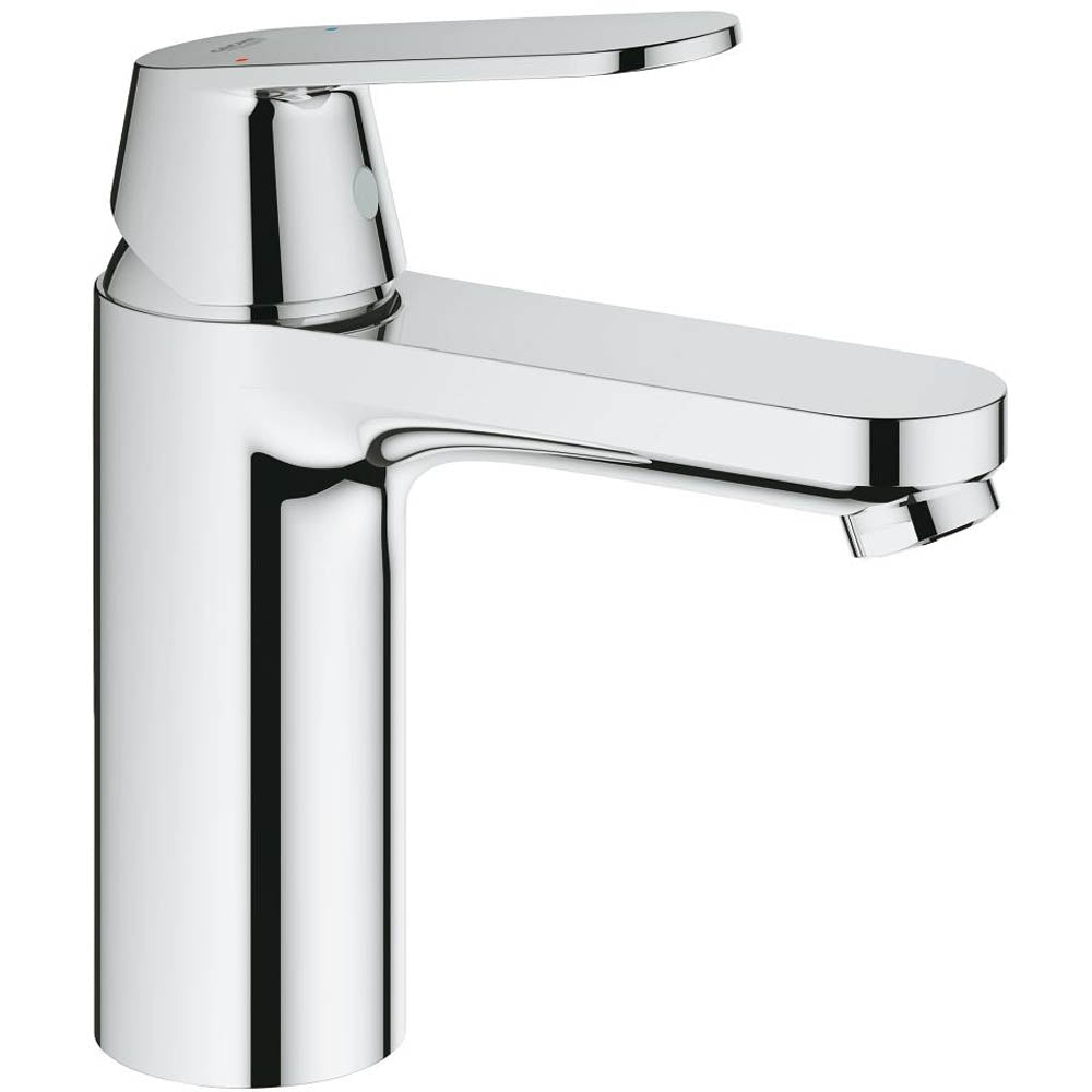 Mitigeur Grohe, robinet chromé, type lavabo, design moderne, couleur argentée