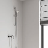 Douchette Grohe, kit de douche mural, finition chromée argentée, design moderne