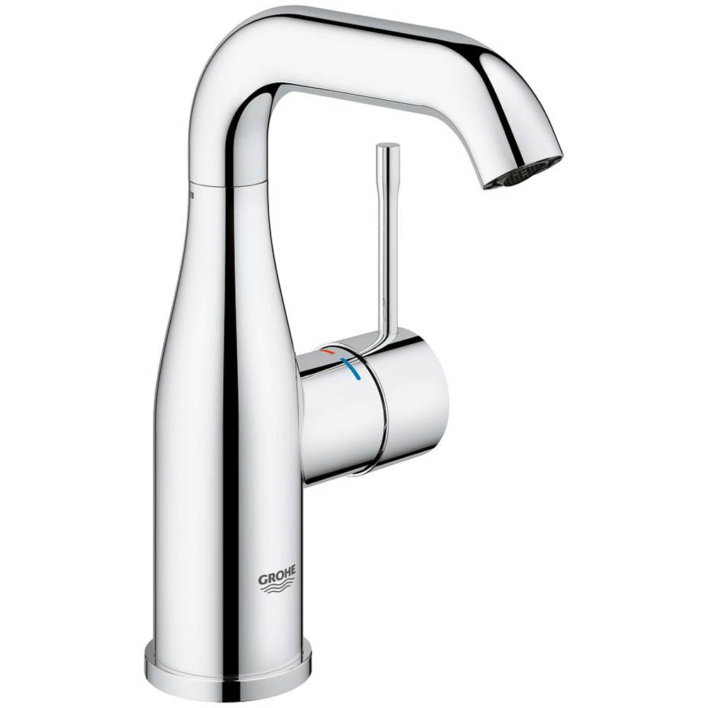 Mitigeur lavabo Grohe, robinet salle de bain moderne, couleur chrome brillant