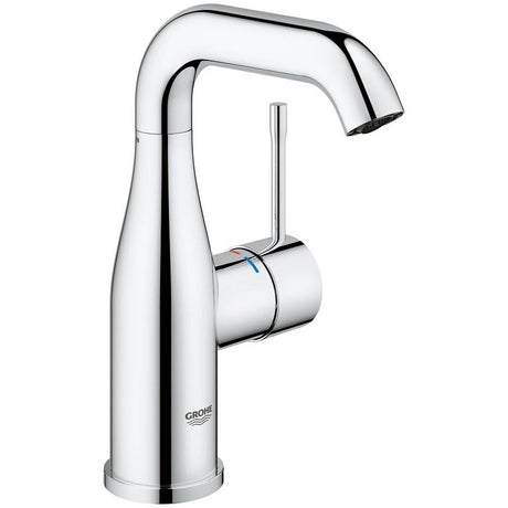 Mitigeur lavabo Grohe, robinet salle de bain moderne, couleur chrome brillant