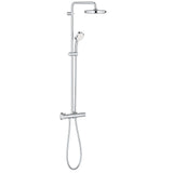 Colonne de douche Grohe chromée, ensemble de douche thermostatique couleur argent