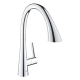 Mitigeur de cuisine Grohe, robinet chromé, design moderne, couleur argentée