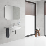 Lave-mains blanc de marque Roca, vasque murale contemporaine pour salle de bain.