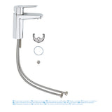 Mitigeur lavabo Grohe, type robinet, couleur chrome, avec flexibles et accessoires