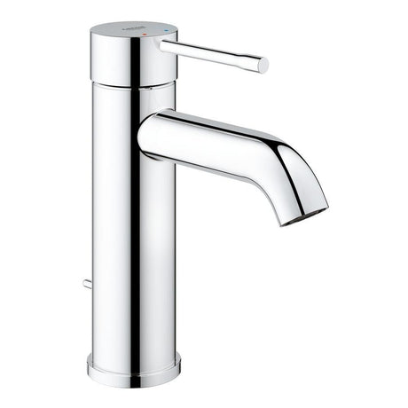 Mitigeur de lavabo chromé Grohe, robinet salle de bain, couleur argentée brillante
