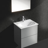 Meuble vasque blanc Roca avec miroir, meuble de salle de bain minimaliste, couleur blanche.