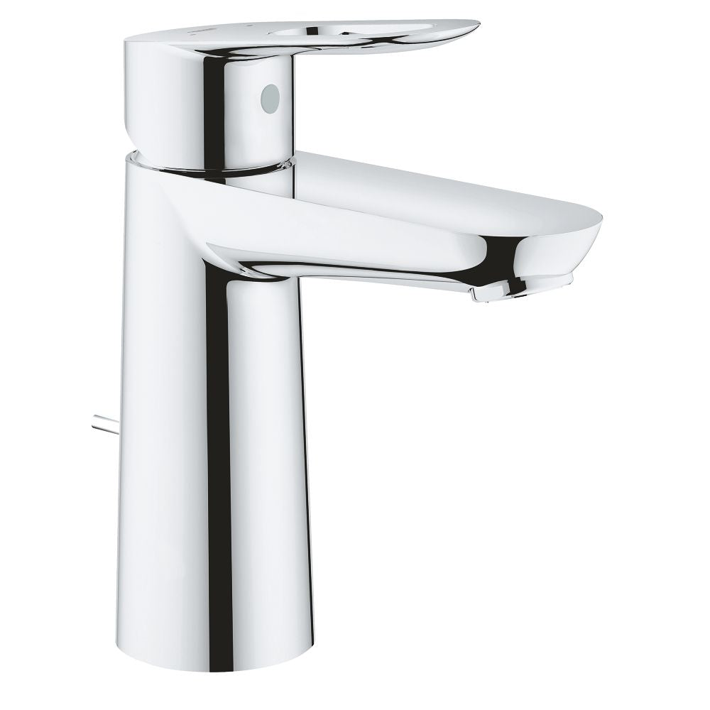 Mitigeur lavabo Grohe chromé, robinet salle de bain, aspect moderne, couleur argentée