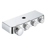 Mitigeur thermostatique Grohe, robinet de douche, couleur chrome, design moderne.