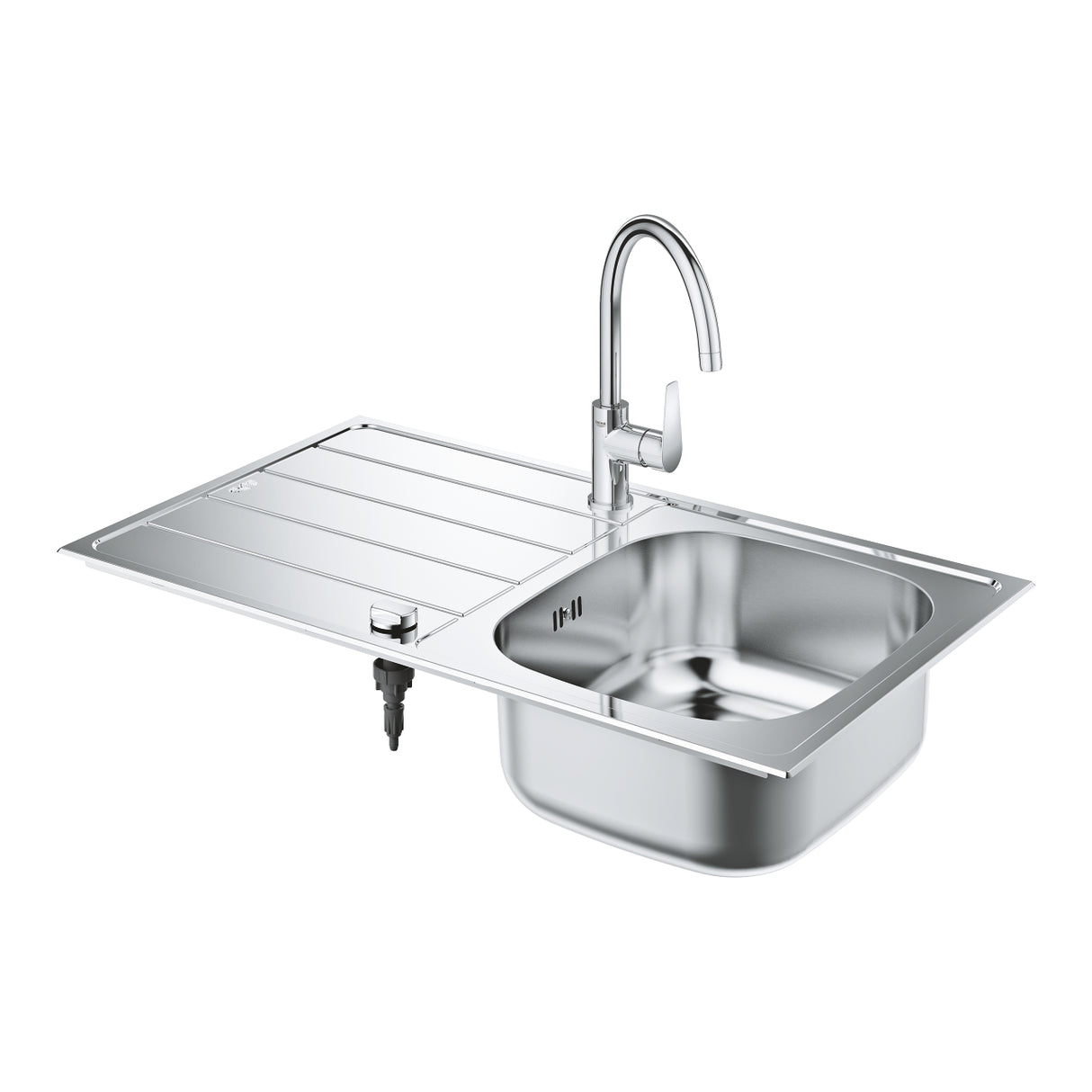 GROHE Bau Pack évier inox 1 bac + mitigeur cuisine