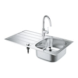 GROHE Bau Pack évier inox 1 bac + mitigeur cuisine