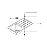 GROHE Bau Pack évier inox 1 bac + mitigeur cuisine