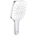 Pommeau de douche Grohe carré chromé, type sanitaire, couleur argentée brillante