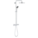 Colonne de douche Grohe, type thermostatique, couleur chromée, avec pommeau rond