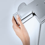 Mitigeur thermostatique Grohe chromé, robinet de douche mural couleur argentée