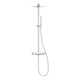 Colonne de douche Grohe, type thermostatique, couleur chromé, design moderne.