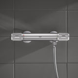 Mitigeur thermostatique Grohe, robinet de douche, couleur chrome argenté, mural