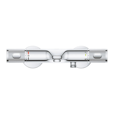 Mitigeur thermostatique Grohe, robinet de douche chromé, design moderne, argenté