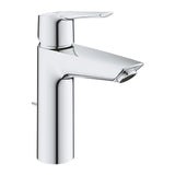 Mitigeur lavabo Grohe chromé, robinet de salle de bain, couleur argentée brillante