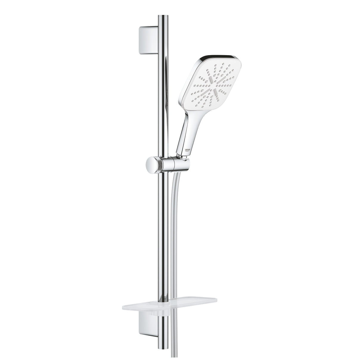 Douchette Grohe, barre de douche chromée, couleur argent, design moderne