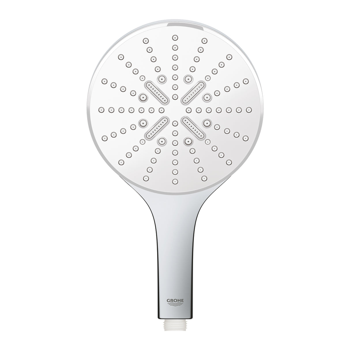 Pommeau de douche Grohe, accessoire sanitaire, couleur chrome argenté