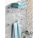 Porte-serviettes chromé Bathlife, accessoire salle de bain mural, couleur argentée.