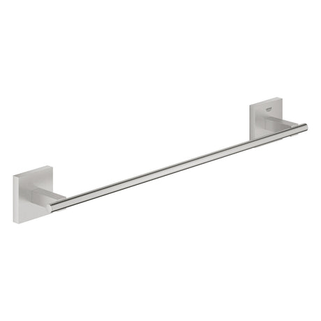 Barre porte-serviettes Grohe, accessoire salle de bain, couleur inox brossé.