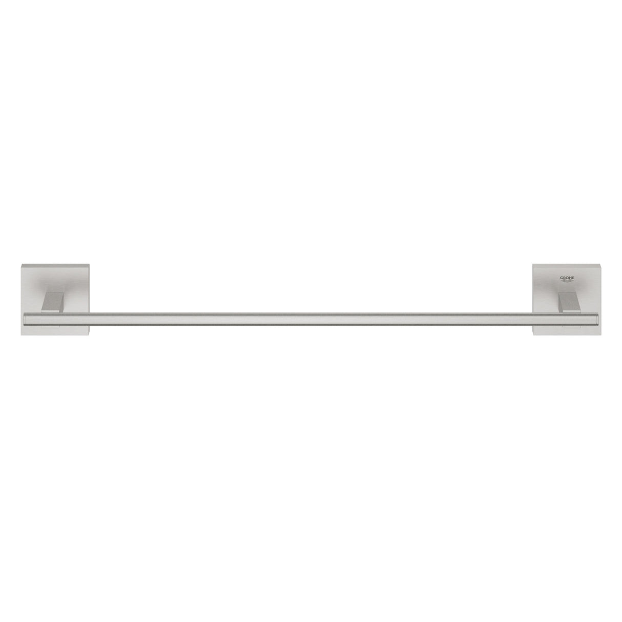 Barre porte-serviettes Grohe, accessoire salle de bain, finition inox brossé argenté