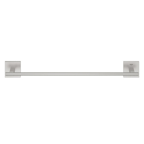 Barre porte-serviettes Grohe, accessoire salle de bain, finition inox brossé argenté