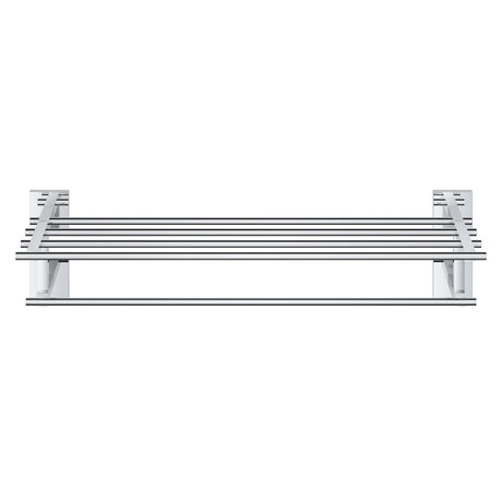 Étagère murale Grohe porte-serviettes, produit salle de bain finition chrome argenté.