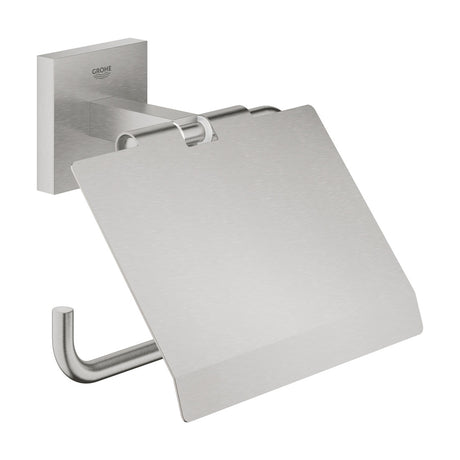 Porte-papier toilette Grohe, accessoire salle de bain, inox brossé, coloris argenté