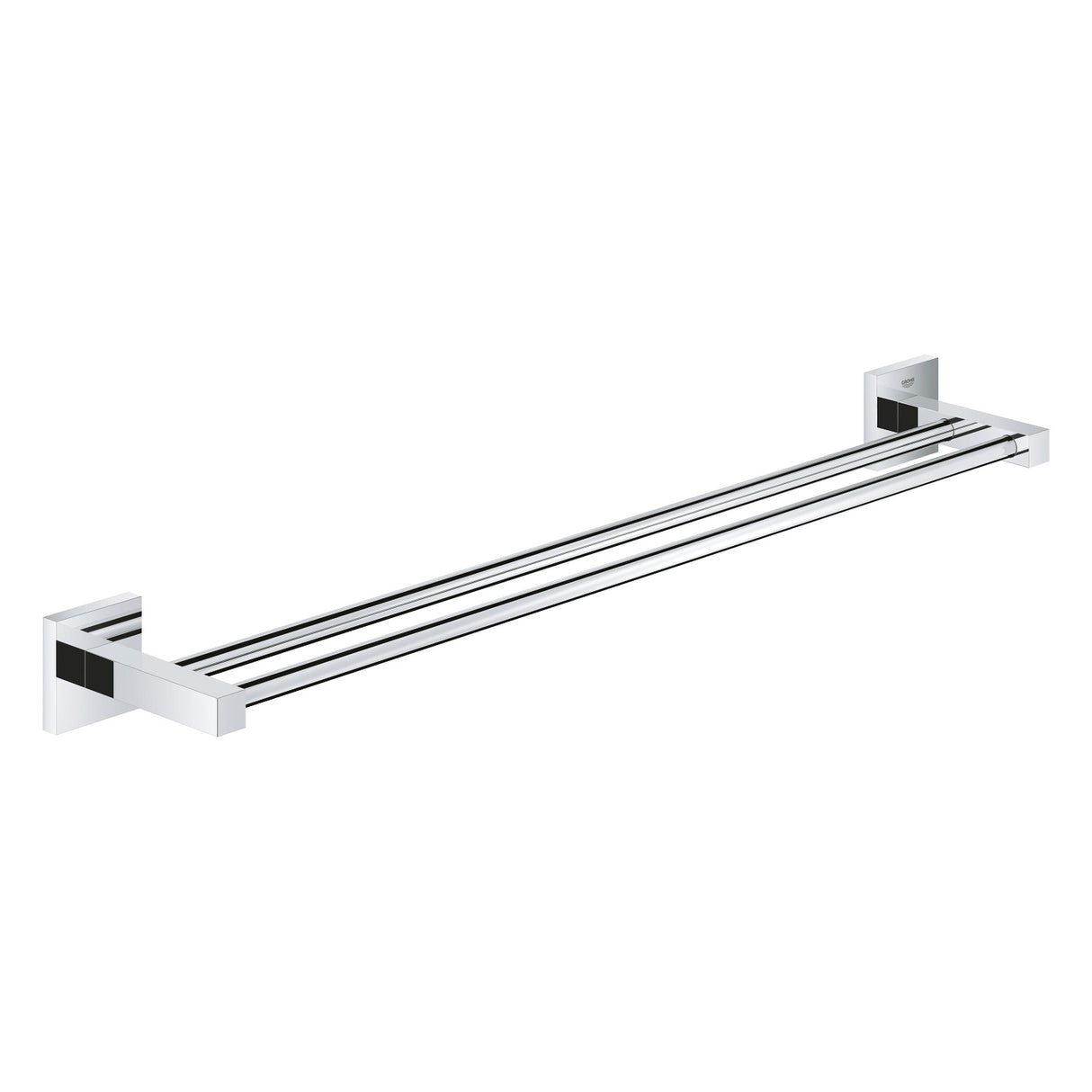 Porte-serviettes Grohe mural en acier chromé, accessoire de salle de bain couleur argentée